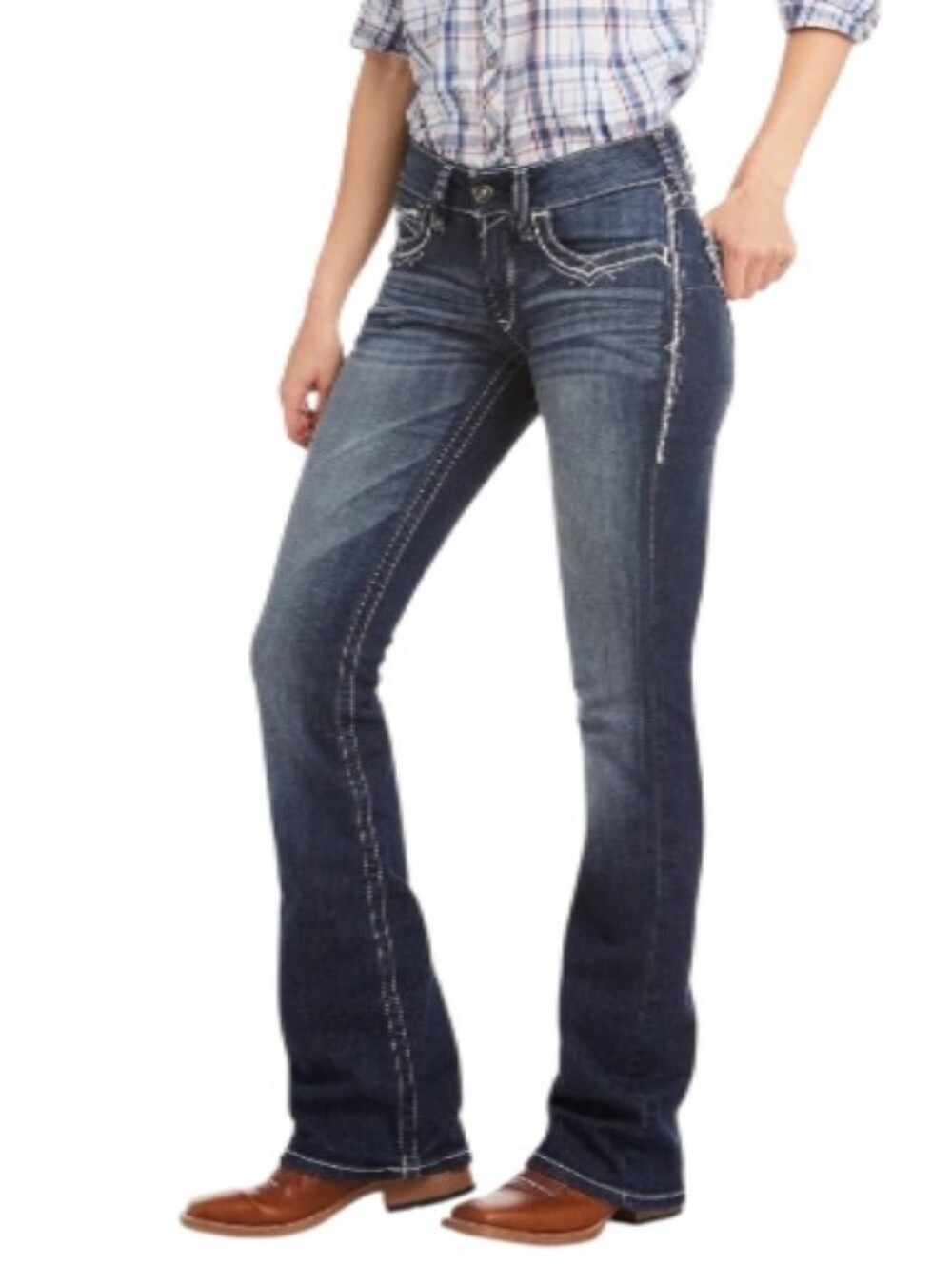 Ariat Real Mid-Rise Boot Entwined Bootcut Denim Jeans